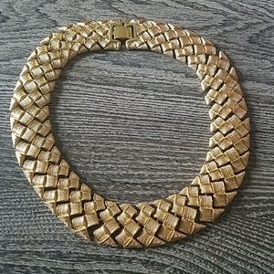 Gold statement necklace